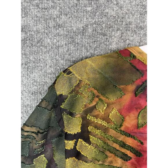 Calessa Plus Size 3X Burnout Tie-Dye Knit Crew Neck 34 Sleeve Asymmetric Dipped - Picture 11 of 11